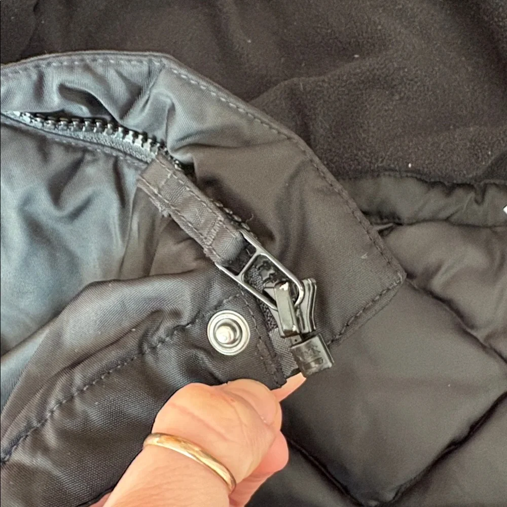 Crewcuts 4-5 Black Primaloft Puffer Parka Coat Jacket Fur Hood